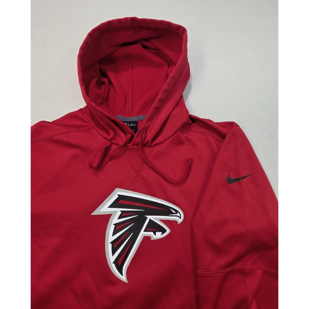 Atlanta Falcons Nike Hoodie Mens L Red LIMITED USE Pullover Sweatshirt DriFit